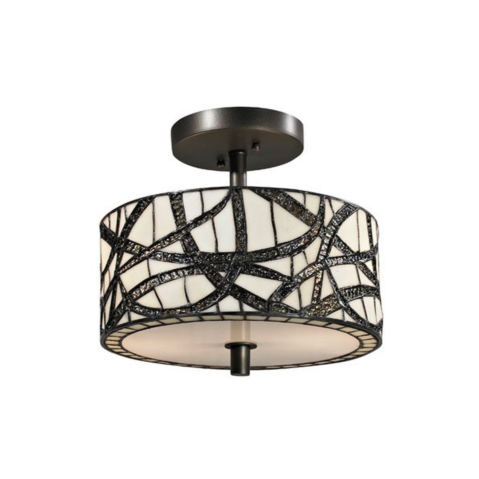 Dale Tiffany Th12413 Willow Cottage Semi Flush Mount Light Fixture Picture 1 Of