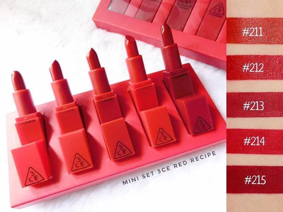 3CE Mood Recipe Lip Color Mini Set 5 Matte Color Style Nanda Shade ... 3CE Mood Recipe Lip Color Mini Set 5 Matte Color Style Nanda Shade ...