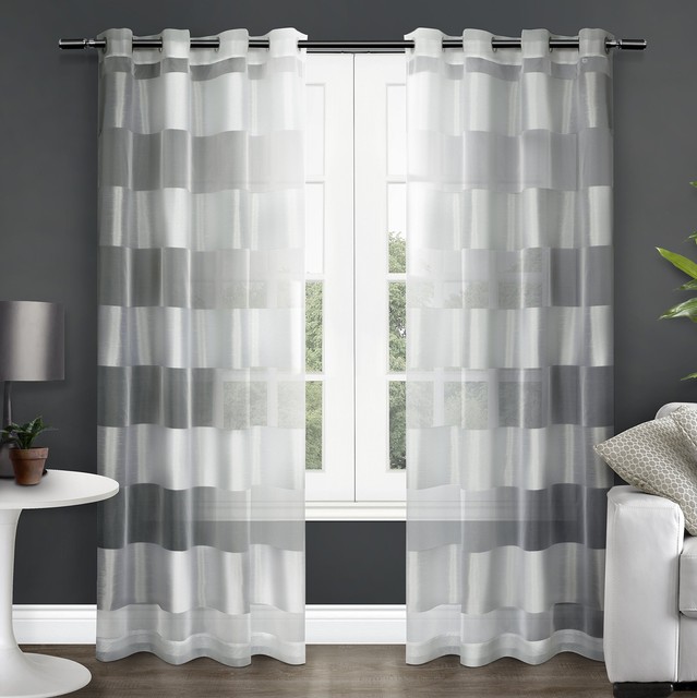 Belong Home Curtains Navarro Burnout Sheer Grommet Top Window Exclusive Home Curtains Navarro Burnout Sheer Grommet Top Window Curtain Panel