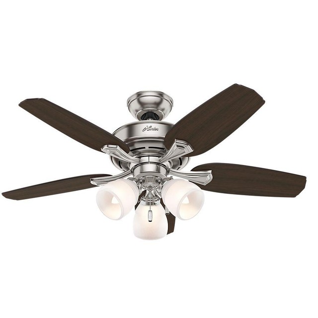 Hunter Channing 44 In Indoor Brushed Nickel Ceiling Fan With Light Hunter Channing 44 In Indoor Brushed Nickel Ceiling Fan With Light Kit