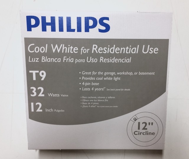 6 Pack Philips 391177 Circline Fluorescent 32w 12 T9 White Light 10 Pack Philips 391177 Circline Fluorescent 32 Watt 12 Inch T9 Cool White Lights
