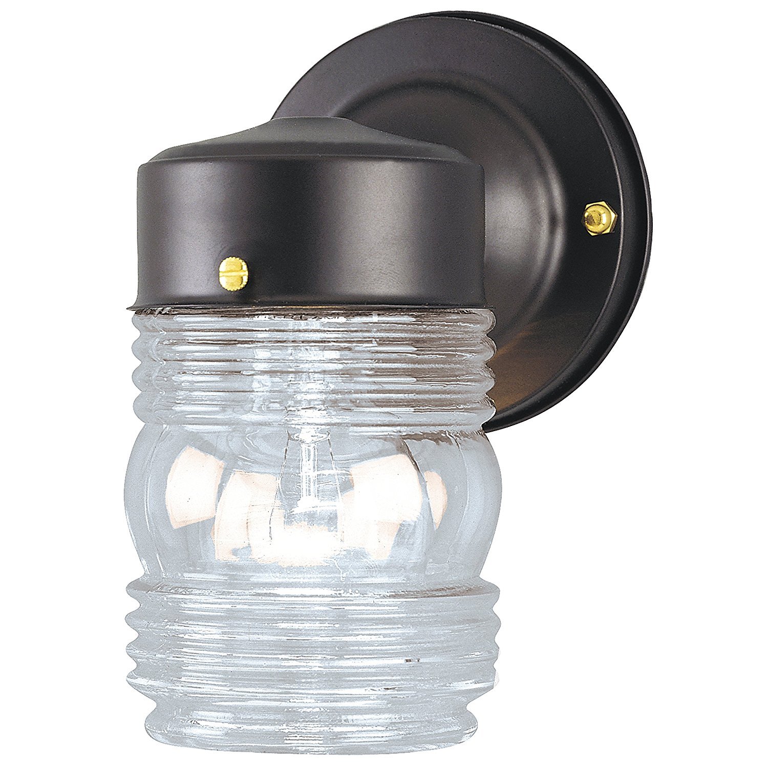 Westinghouse 66855 Jelly Jar One Light Outdoor Wall Mount Black Picture 1 Of 2