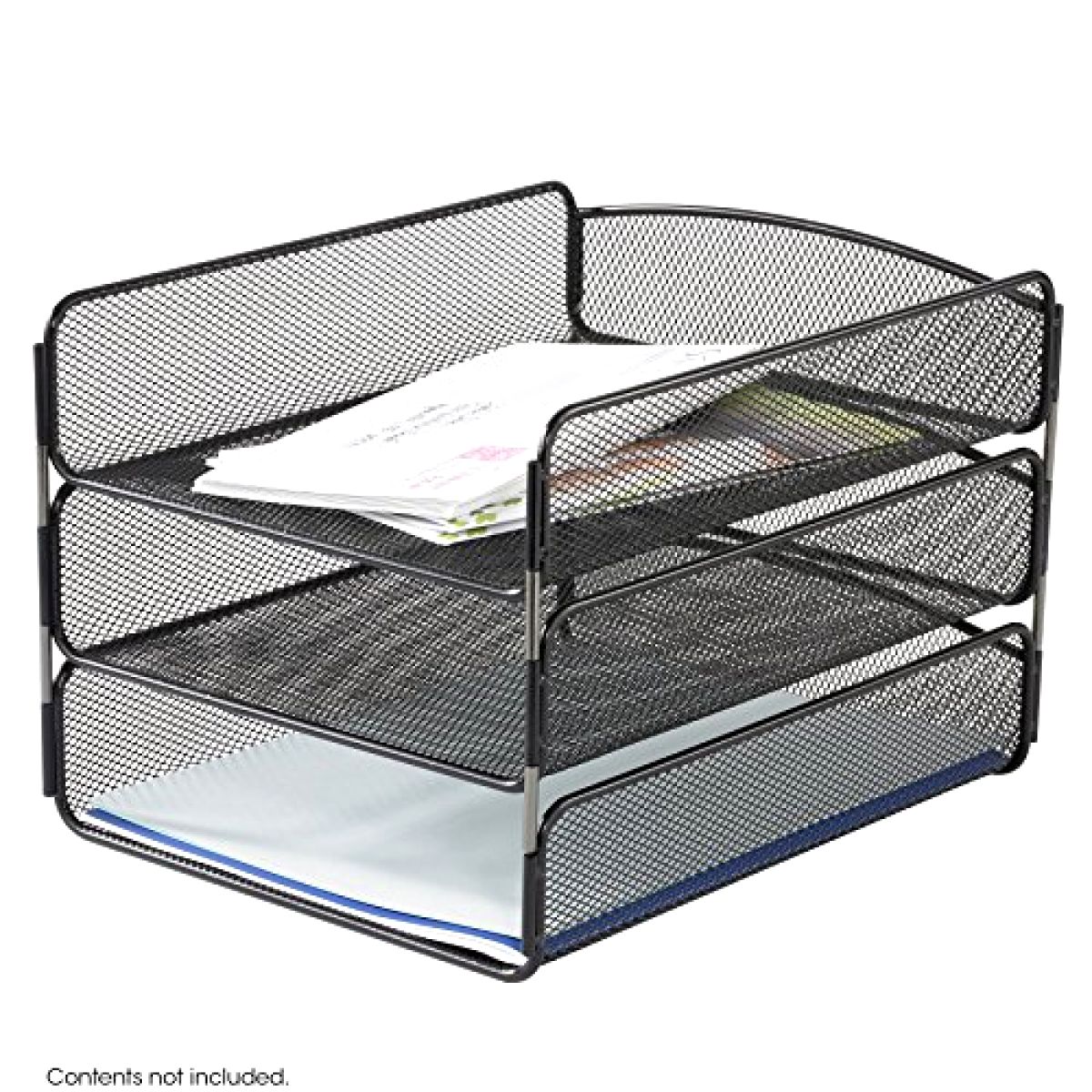 Safco Products 3271bl Onyx Mesh Desktop Organizer Triple Tray Ebay Brand New Lowest Price