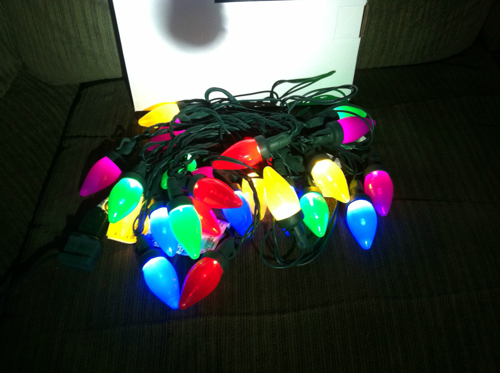 Ecosmart 25 Multi Color C9 Ceramic Led Lights Green Wire Indoor Brand New T