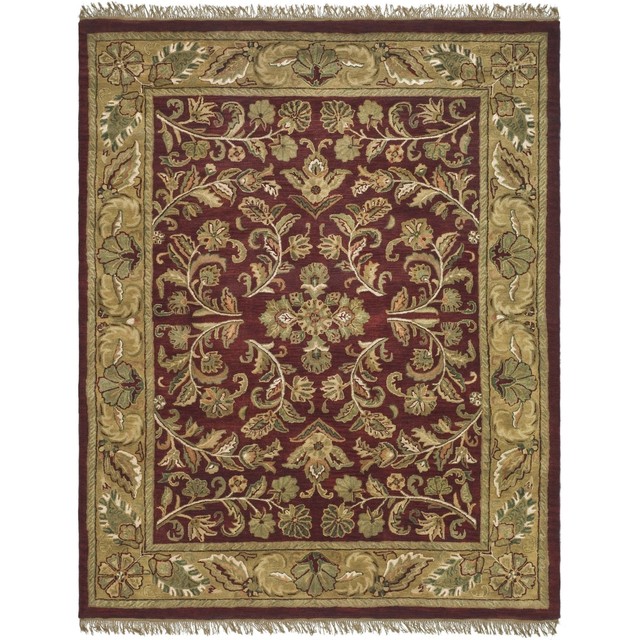 Safavieh Handmade Heritage Timeless Traditional Red Gold Wool Rug Safavieh Heritage Red Gold 7 6 X 9 Wool Area Rug