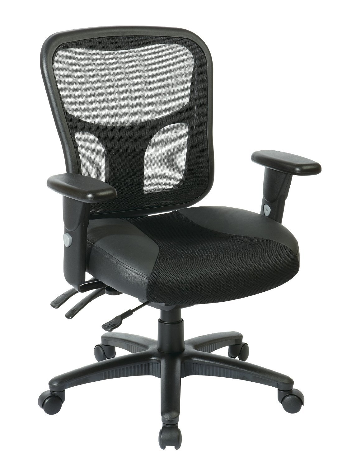 Office Star 98346 Progrid High Back Managers Chair With Leather And Picture 1 Of