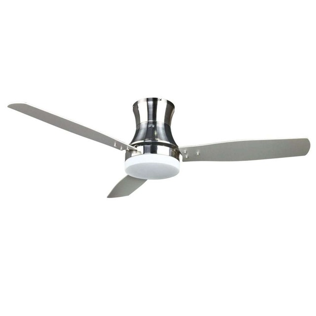 Ceiling Fan With Remote Hugger Light Low Profile 52 Inch Brushed Contemporary 52 Inch Ceiling Fan In Nickel