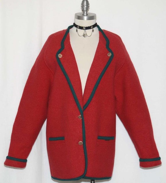 women's boiled wool sweater jacket