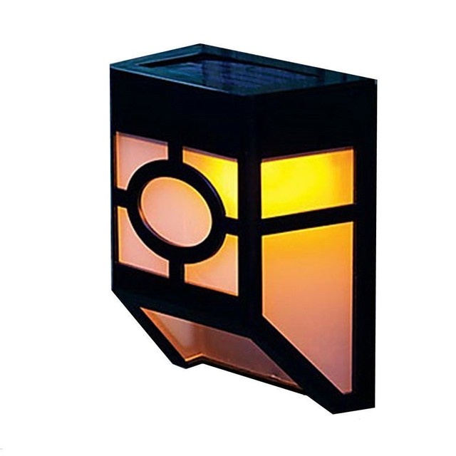 Kapata Set Of 2 Led Mission Style Solar Wall Lights Garden Light Kapata Set Of 2 Led Mission Style Solar Wall Lights Garden Light Warm White