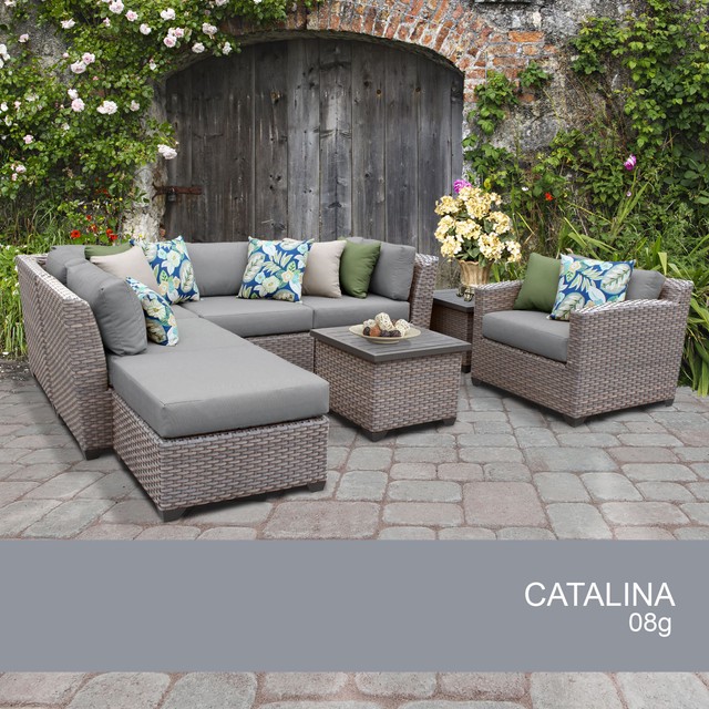 Catalina 8 Piece Outdoor Wicker Patio Furniture Set 08g Catalina 8 Piece Outdoor Wicker Patio Furniture Set 08g