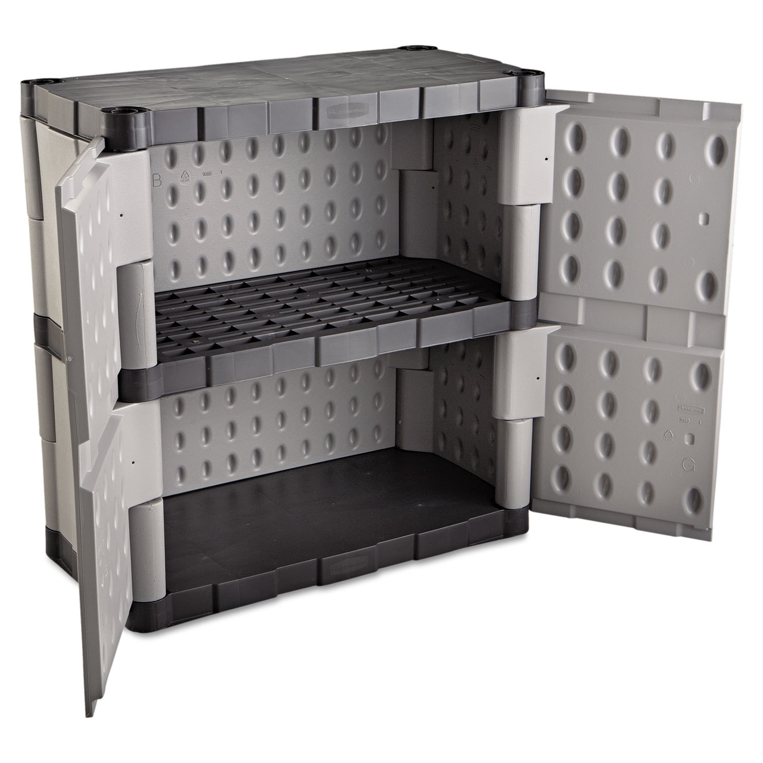 Rubbermaid Plastic Storage Cabinet 37 H Gray Ebay Brand New Lowest Price