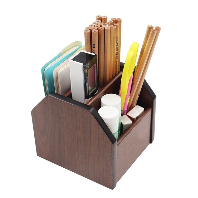Pag Office Supplies Wood Desk Organizer Revolving Pencil Holder Wood Desk Accessories Organizer Office Supplies Revolving Pencil Holder Caddy
