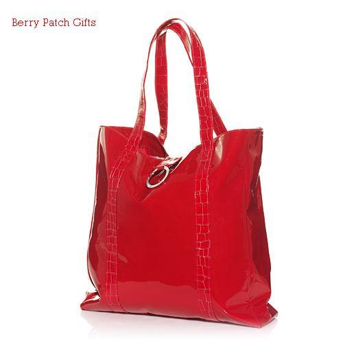 Yankee Candle Red Patent Tote Handbag Purse Ebay
