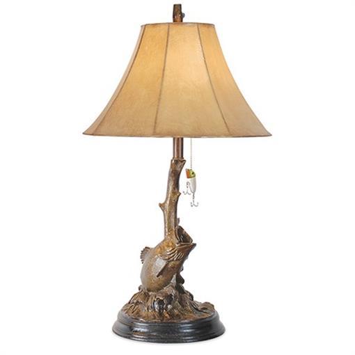 Bass Fish Table Lamp Fishing Bronze Faux Leather Clbass Vintage Bass Fish Table Lamp Fishing Bronze Faux Leather Clbass Vintage Direct