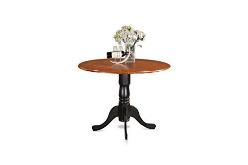East West Furniture Dlt Bch Tp Round Table With Two 9 Inch Drop East West Furniture Dlt Bch Tp Round Table With Two 9 Inch Drop Leaves Ebay