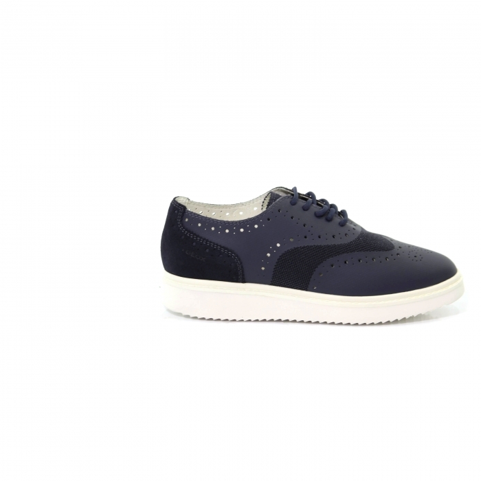 Geox donna Sneaker mod. all'inglese in pelle blu 7GD Geox donna Sneaker mod. all'inglese in pelle blu 7GD