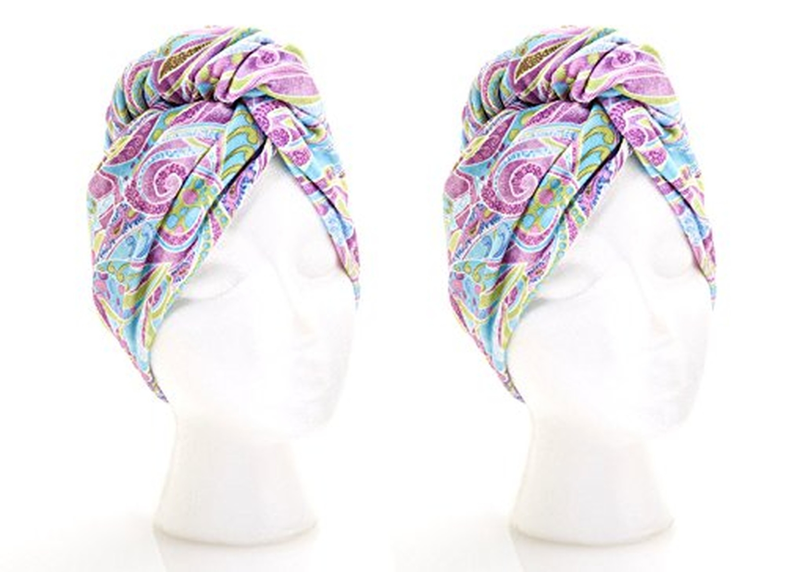 Turbie Twist Microfiber Hair Towel 2 Pack Paisley Ebay Picture 1 Of 4