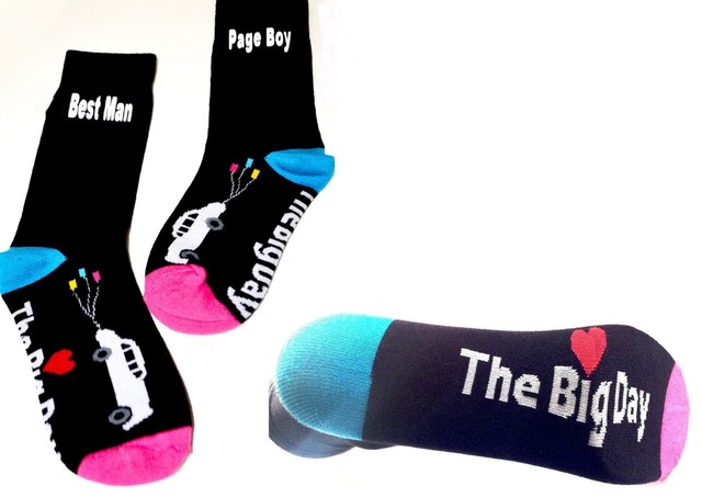 Wedding Day Mens Woven Bridal Car Premium Socks Coloured Heel Toe Wedding Day Mens Woven Bridal Car Premium Socks Coloured Heel Toe X6s194
