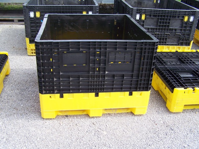 PLASTIC COLLASPABLE STACKABLE FOLDING GAYLORD SHIPPING CONTAINER BIN CRATE 1 PLASTIC COLLASPABLE STACKABLE FOLDING GAYLORD SHIPPING CONTAINER BIN CRATE 1