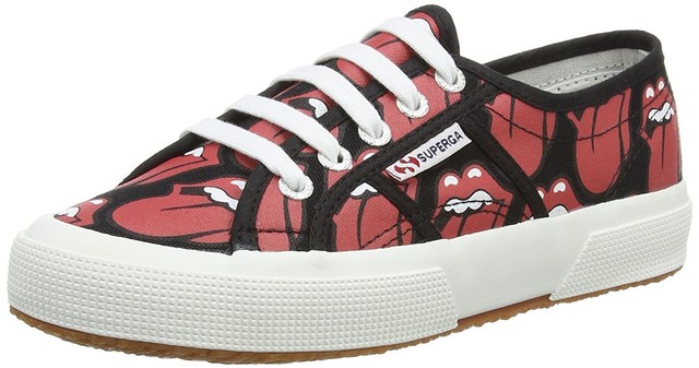 TG.41 SupergaSuperga Fancotu Black/lips Scarpe da Ginnastica Basse Unisex ad TG.41 SupergaSuperga Fancotu Black/lips Scarpe da Ginnastica Basse Unisex ad