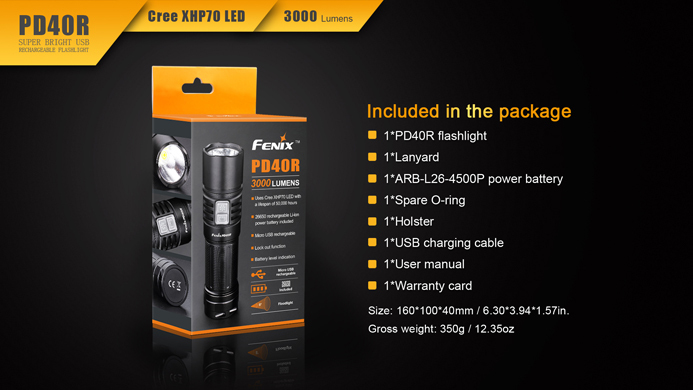 Фонарь Fenix PD40R Cree XHP70 Фонарь Fenix PD40R Cree XHP70