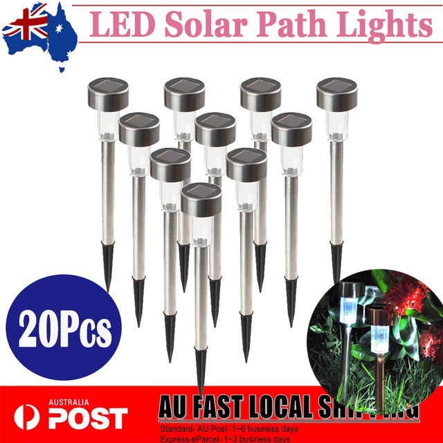 20x Stainless Steel Led Solar Garden Buried Landscape Path Lawn 20x Stainless Steel Led Solar Garden Buried Landscape Path Lawn Lights Yard Lamp