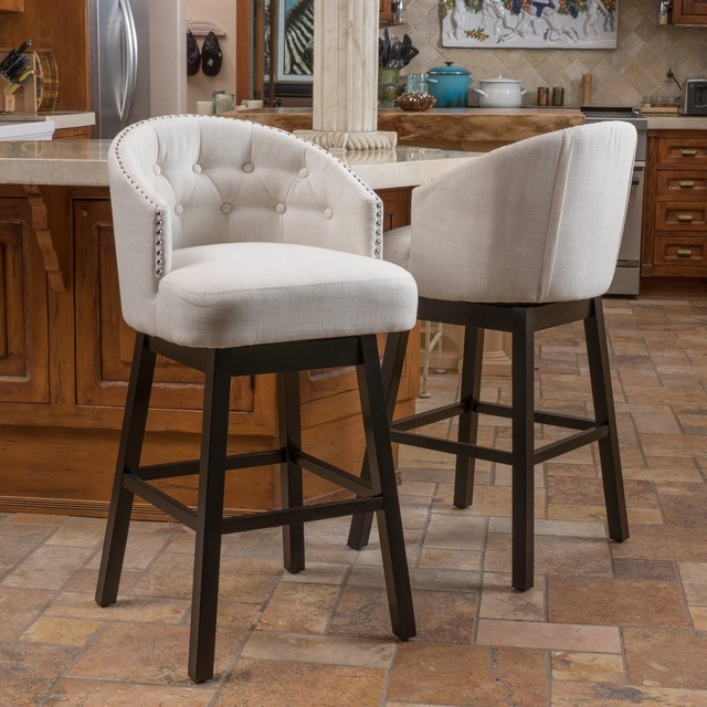 Ogden Fabric Swivel Backed Barstool Set Of 2 By Christopher Knight Ogden 35 Inch Fabric Swivel Backed Barstool Set Of 2 By Christopher Knight