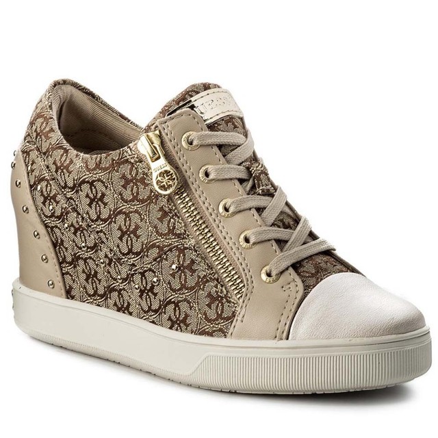 SNEAKER DONNA GUESS FINNA ZEPPA Cm 7 ZIP LOGATO BEIGE SNEAKER DONNA GUESS FINNA ZEPPA Cm 7 ZIP LOGATO BEIGE