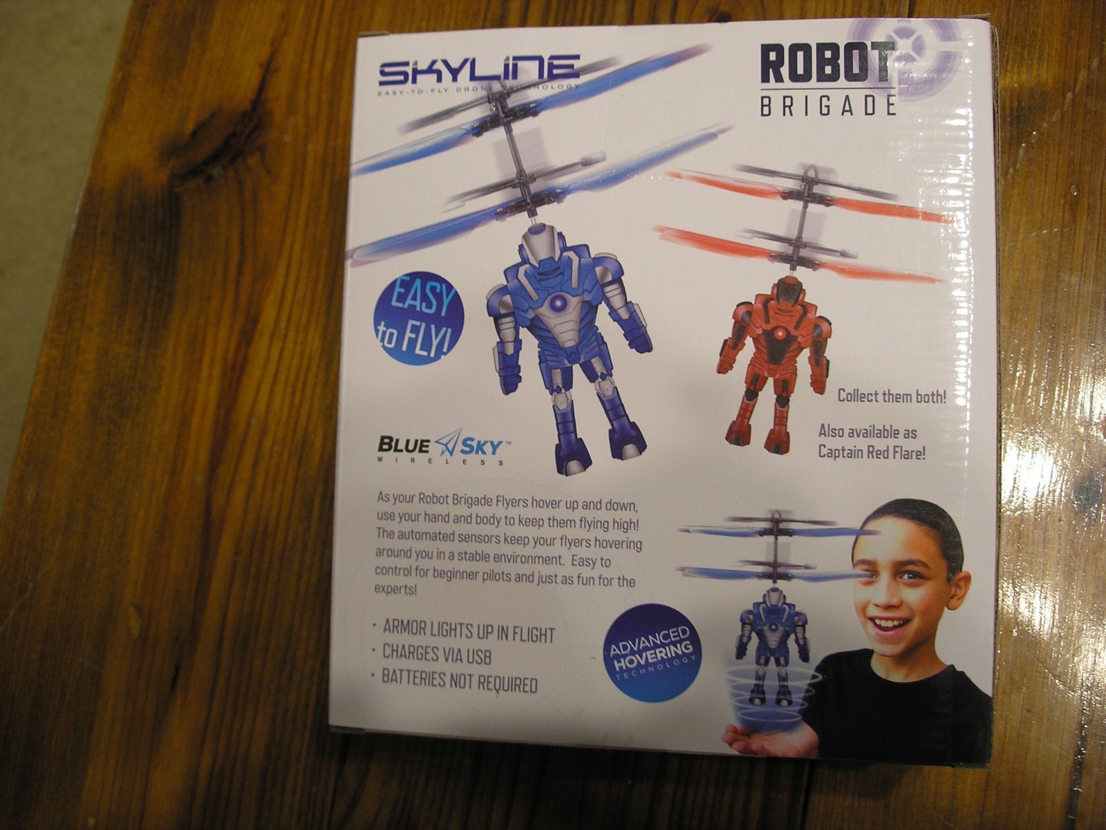 two blue sky robot space flyers induction mini hand drones one of space flyers toy hover