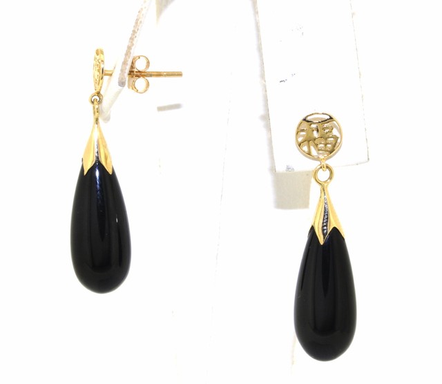 14k Yellow Gold Black Onyx Earrings Ebay 14k Yellow Gold Black Onyx Earrings