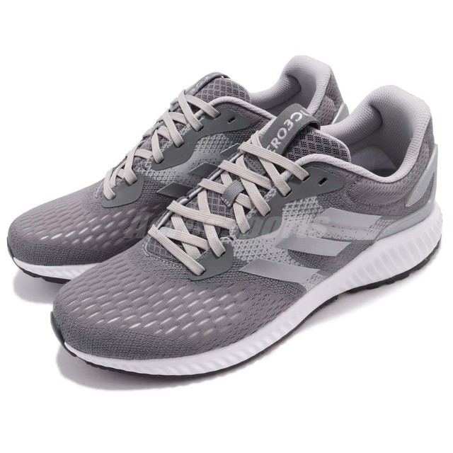 adidas Aerobounce M Grey Silver White Men Running Shoes Sneakers CG4656 adidas Aerobounce M Grey Silver White Men Running Shoes Sneakers CG4656