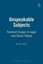 Unspeakable Subjects: Feminist Essays in Legal and Social Theory by Nicola...