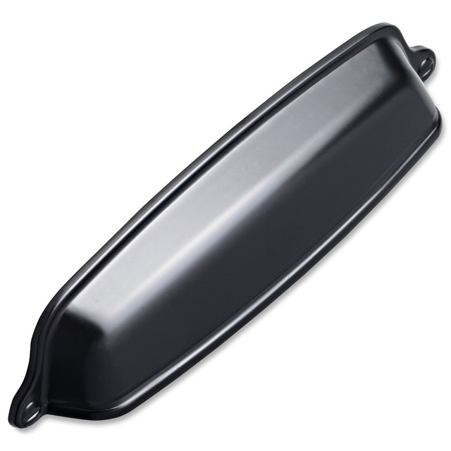Southern Hills 6 1 4 Inch Black Cabinet Drawer Cup Pulls Pack Of 5 Black Cup Pulls Southern Hills Drawer Bin 5 Hole Ing