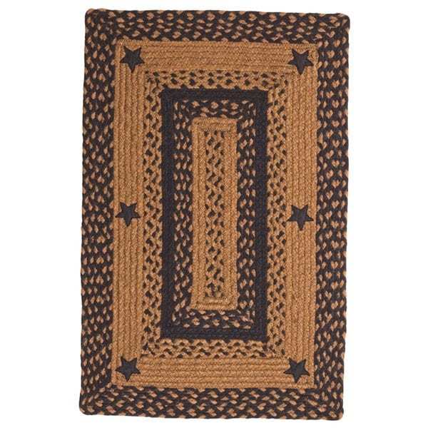 Ihf Home Decor Kitchen Braided Rug 20in X 30in Star Black Design Picture 1 Of
