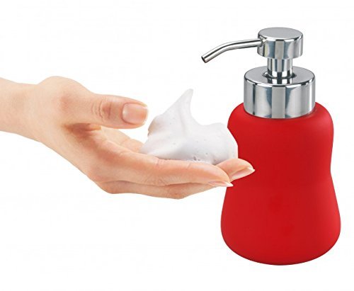 Wenko Foam Soap Dispenser Favara Red Ceramic With Soft Touch Coating Wenko Foam Soap Dispenser Favara Red Ceramic With Soft Touch Coating
