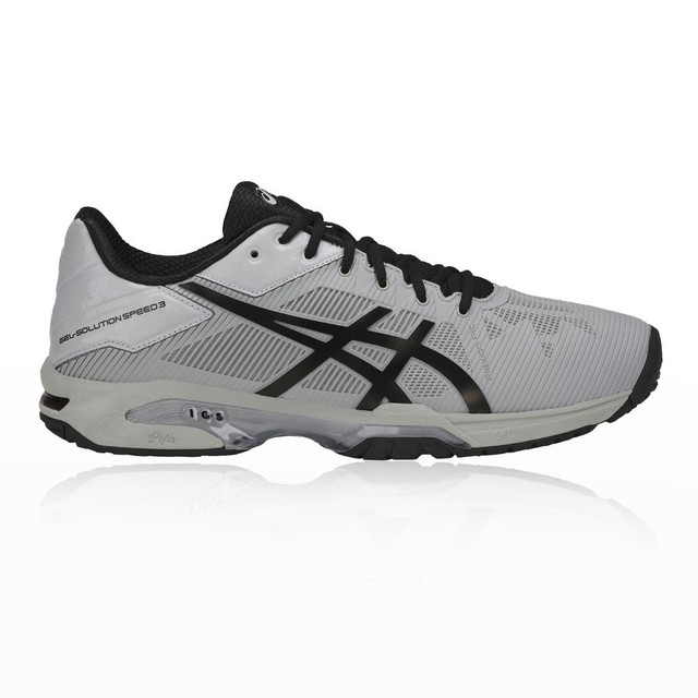 Asics Uomo Gel Solution Speed 3 Tennis Scarpe da Ginnastica Grigio Traspirante Asics Uomo Gel Solution Speed 3 Tennis Scarpe da Ginnastica Grigio Traspirante