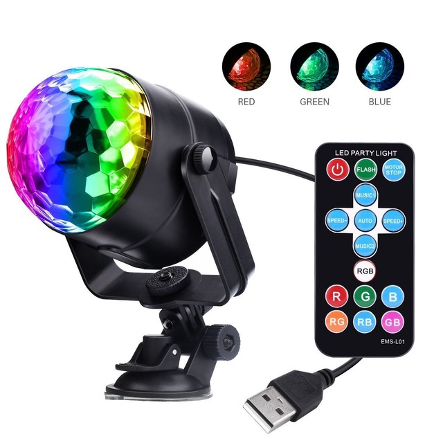 Miuko Disco Ball Dj Light 3w Usb Strobe Led Party Portable 7 Miuko Disco Ball Dj Light 3w Usb Strobe Led Party Portable 7 Colors Sound