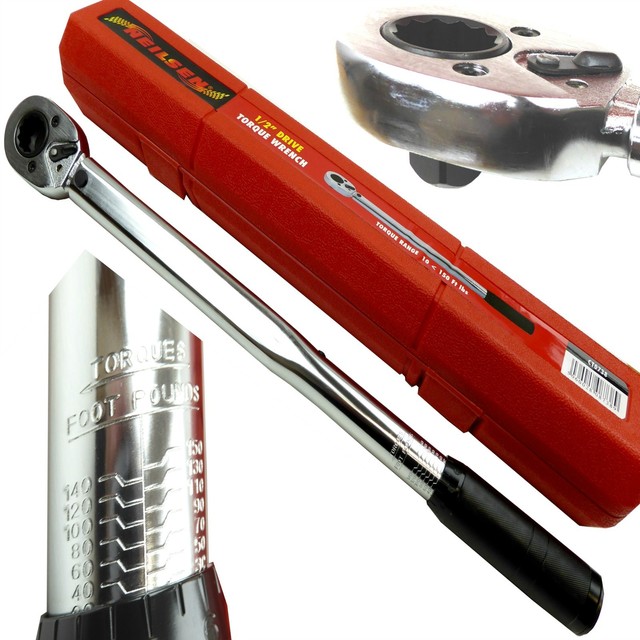 Neilsen 1/2Inch Drive Torque Ratchet Wrench Range 10150Feet Lbs 18