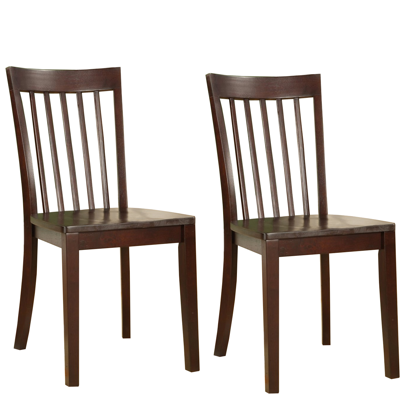 Set Of 2 Heavy Duty Solid Wood Cherry Finish Dining Room Kitchen Picture 1 Of