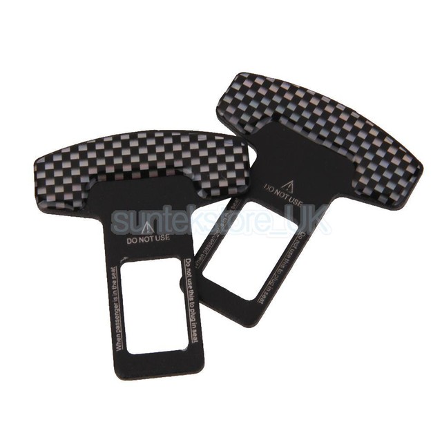 Seat Belt Buckle Guard Car Seatbelt Safety Cover Stopper Alarm 2x Seat Belt Buckle Guard Car Seatbelt Safety Cover Stopper Alarm Canceler