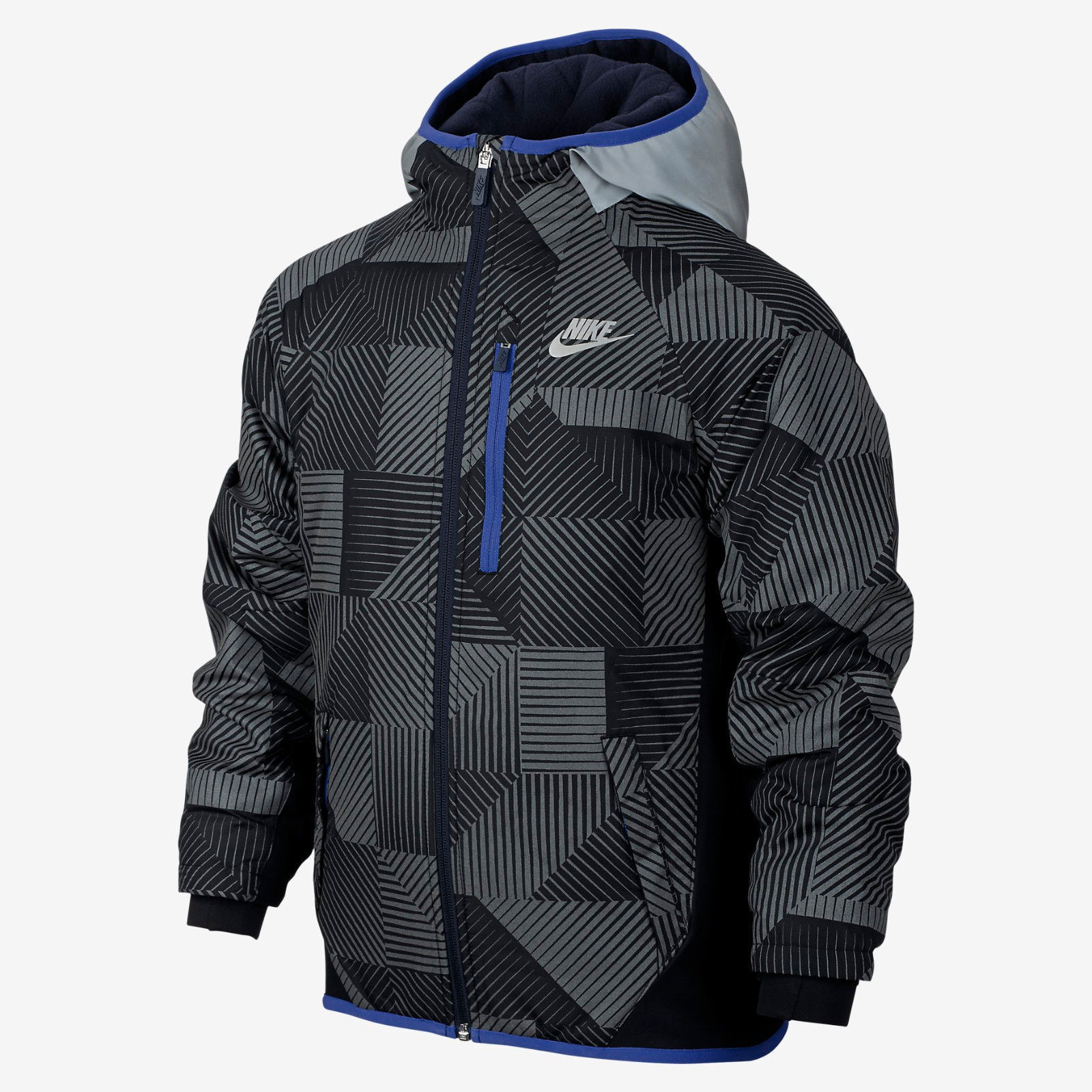 nike zip up jacket kids grey