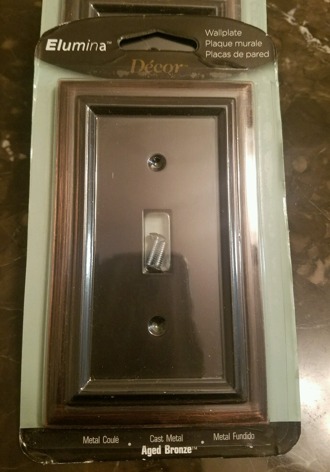Elumina Continental Cast Satin Aged Bronze Wallplate Toggle Picture 1 Of 3
