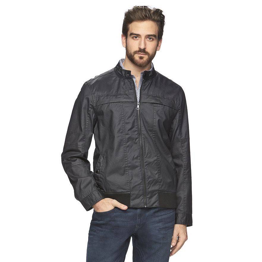 Men S Marc Anthony Slim Fit Coated Er Jacket Size Black Picture 1 Of 6