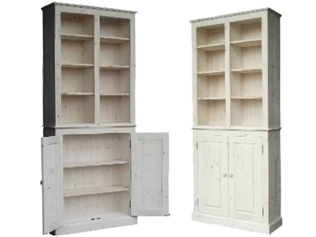 Solid Wood Bookshelf 7ft X 3ft White Wash Waxed Adjule Solid Wood Bookshelf 7ft X 3ft White Wash Waxed Adjule Bookcase Cupboard