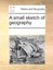 NEW A Small Sketch Of Geography. BOOK (Paperback / softback) Free P&H