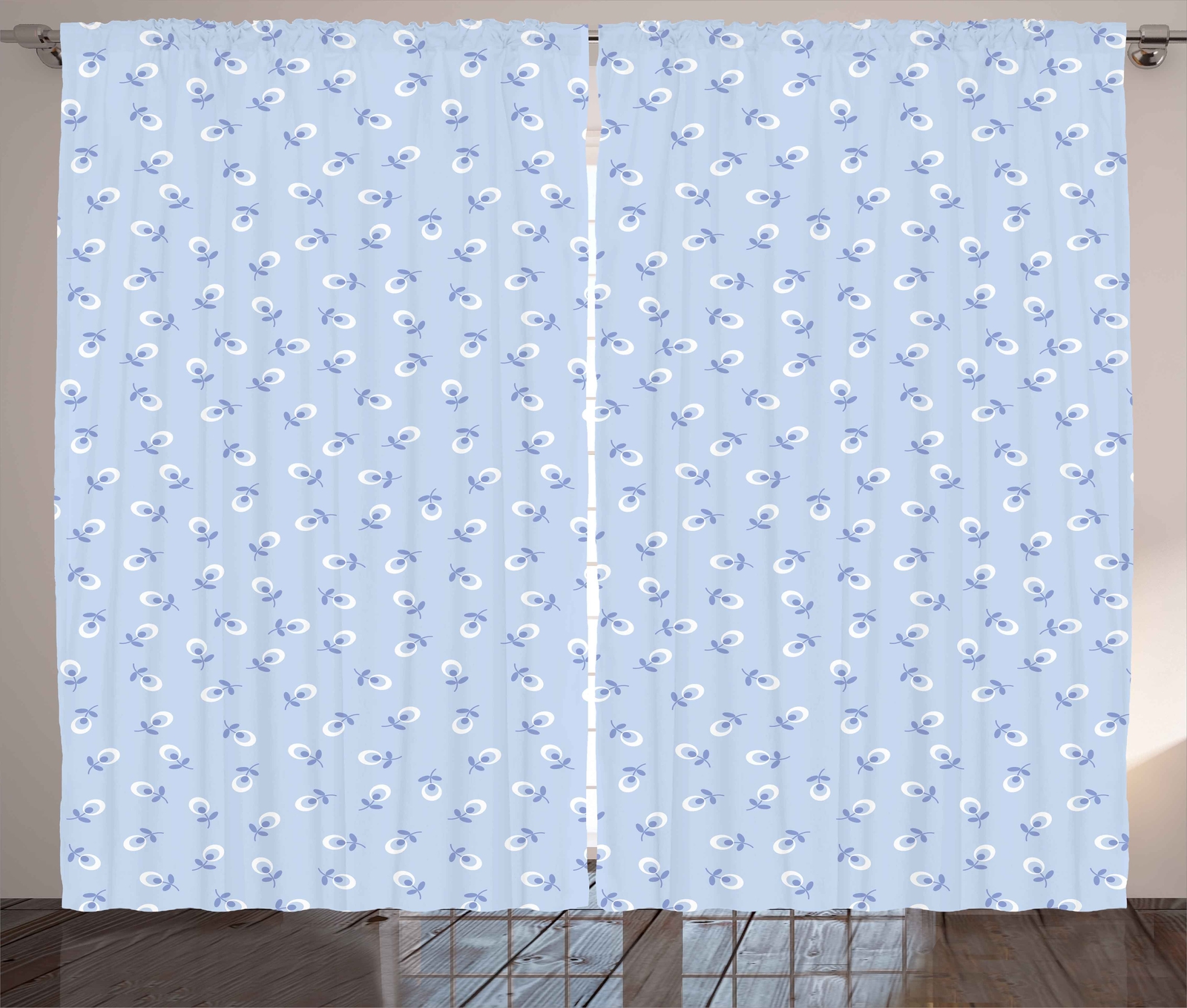 Fl Curtains Cute Small Retro Flowers Window Ds 2 Panel Set Picture 1 Of