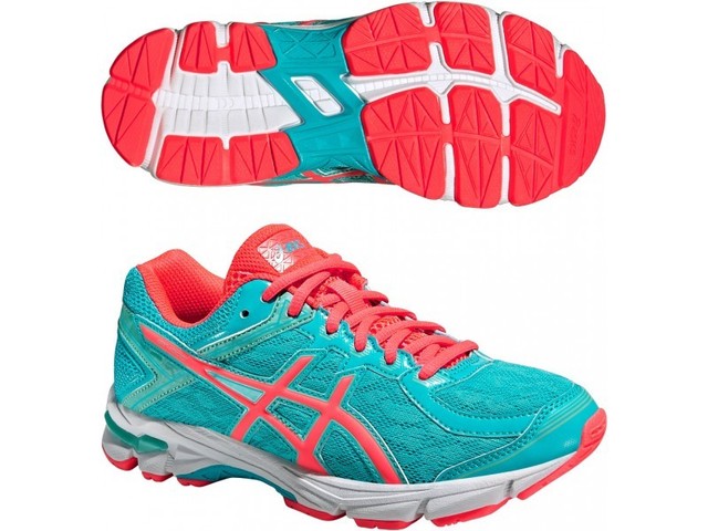 Scarpe sportive ragazza Asics DUOMAX GT 1000 4 GS C558N 3920 azzurro arancio flu Scarpe sportive ragazza Asics DUOMAX GT 1000 4 GS C558N 3920 azzurro arancio flu