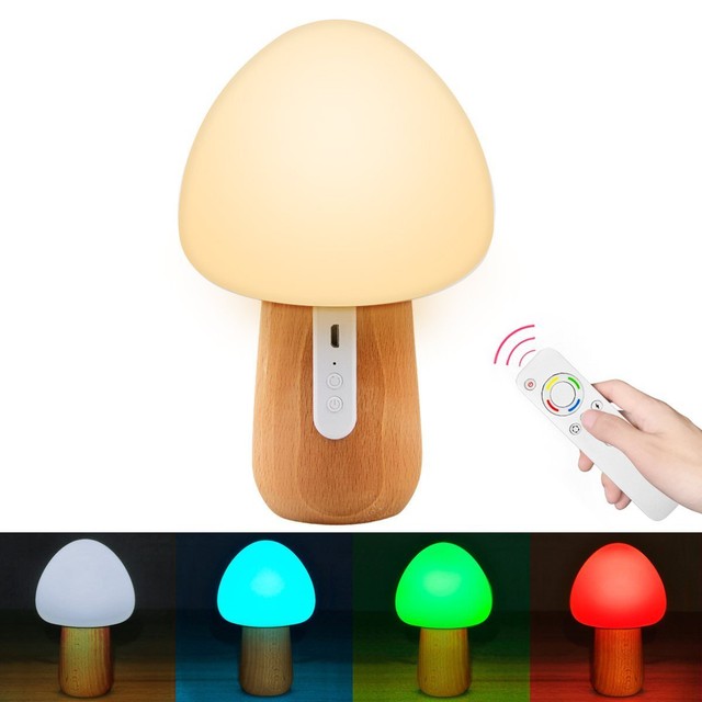 Remote Control Night Light Mystery 100 Beech Wooden Eye Caring Led Remote Control Night Light Mystery 100 Beech Wooden Eye Caring Led Mushroom