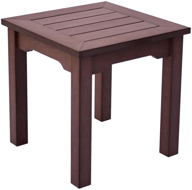 Shine Company Square Plastic Patio Side End Table Cau Brown Ebay Square Plastic End Table Cau Brown