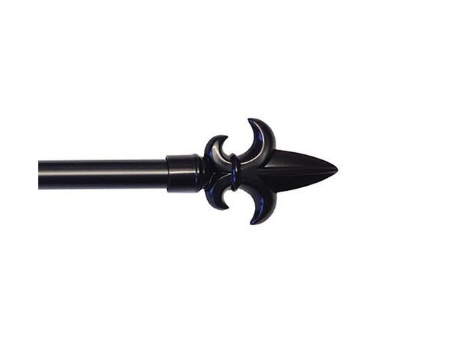 Debel 90 160 Cm Metal And Plastic Lily Curtain Rod Black Debel 90 160 Cm Metal And Plastic Lily Curtain Rod